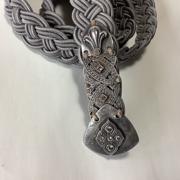 Vintage Marjorie Baer SF gray silver tone metal belt